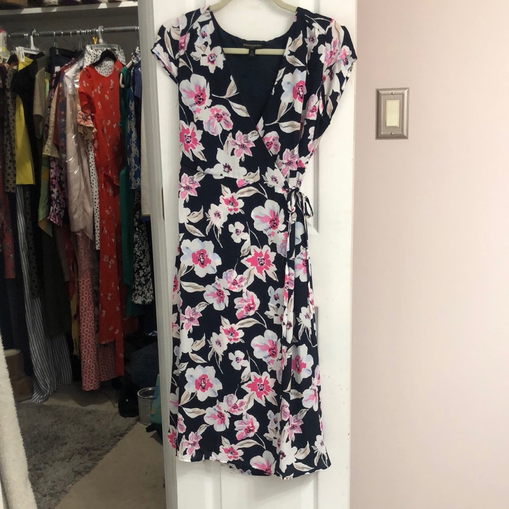 Banana Republic floral wrap dress
